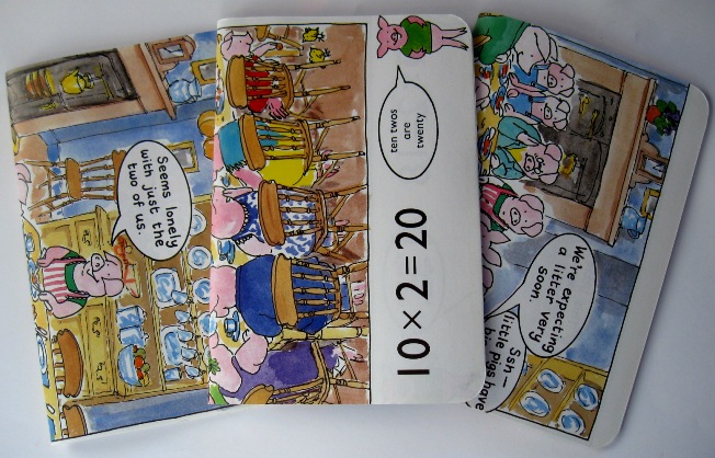 Recycled notebooks made from damaged children's books